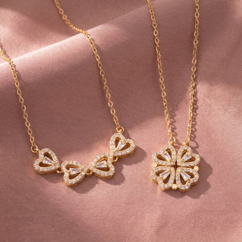 Collar Trébol de Corazones Transformable